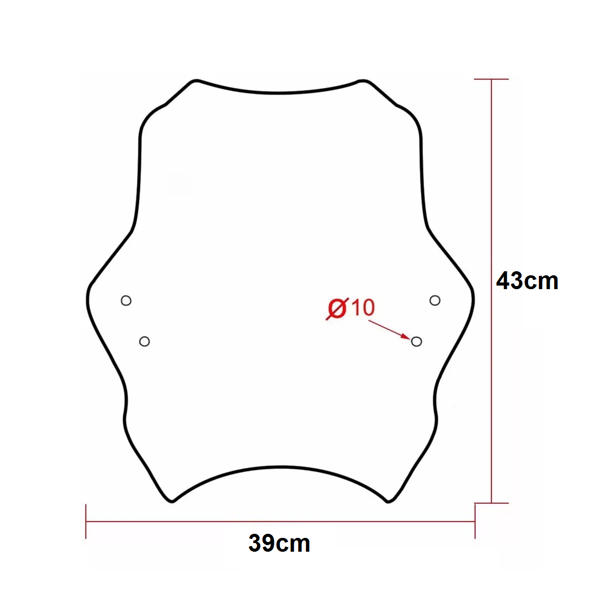 Foto 3 pulgar | Parabrisas Universal Eo Safe Imports Esi-7963 Transparente para Moto