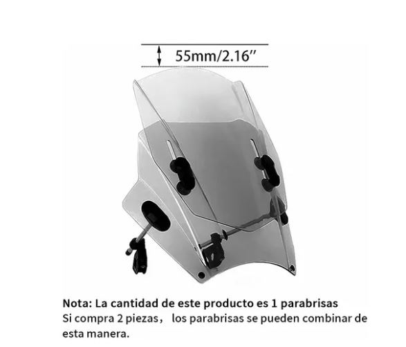 Foto 4 pulgar | Parabrisas Universal Para Moto