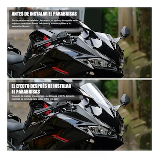 Foto 2 | Parabrisas De Motocicleta Protección Contra Lluvia Eo Safe Imports Esi-13791 Negro