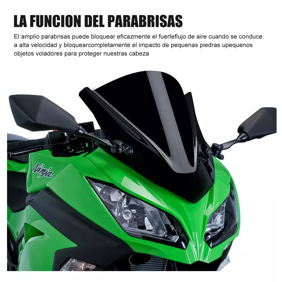 Foto 4 | Parabrisas De Motocicleta Protección Contra Lluvia  Eo Safe Imports Esi-13791 Negro