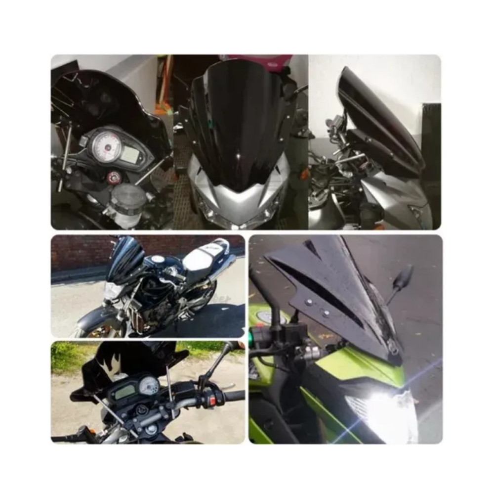 Foto 6 pulgar | Parabrisas Belug De Motocicleta Protección Contra Lluvia Negro