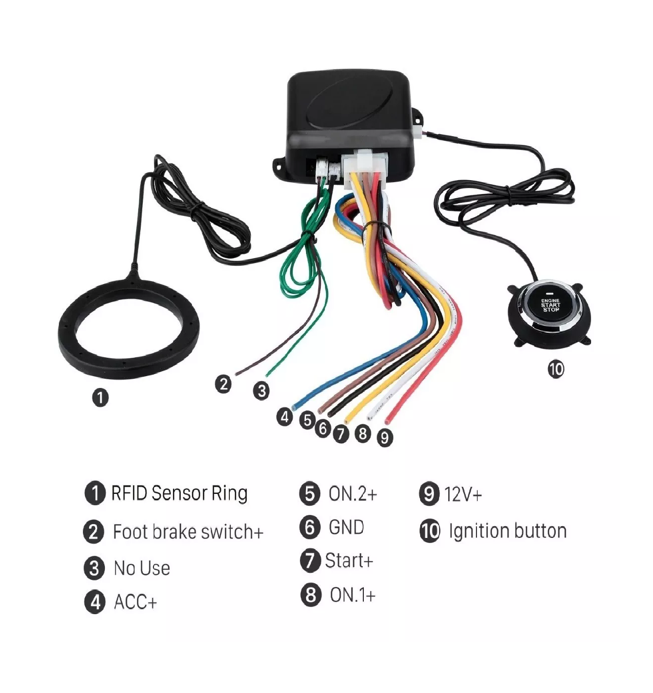 Foto 4 pulgar | Auto Botón Encendido Belug Arranque Antirobo Start Sin Llave Rfid