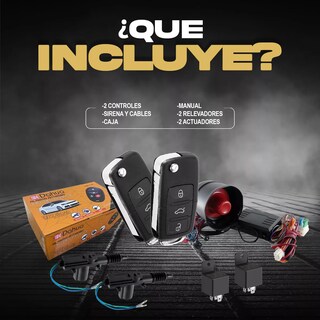 Foto 2 | Alarma Automotriz Universal con 2 Llaves 2 Seguros Electricos 2 Relay Eo Safe Imports Esi-14773 Negro