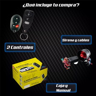 Foto 2 | Alarma De Seguridad Antirrobo Para Auto Coche Universal Con 2 Controles Eo Safe Imports Esi-16480 Negro