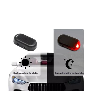 Foto 3 | Alarma De Simulador Belug De Coche Luz Led Solar De Seguridad 2 Pcs Negro