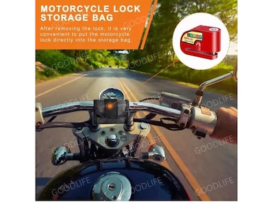 Foto 5 | Xtellar Alarma De Seguridad Ultra Resistente Para Motocicleta Con Bloqueo De Disco Y Freno