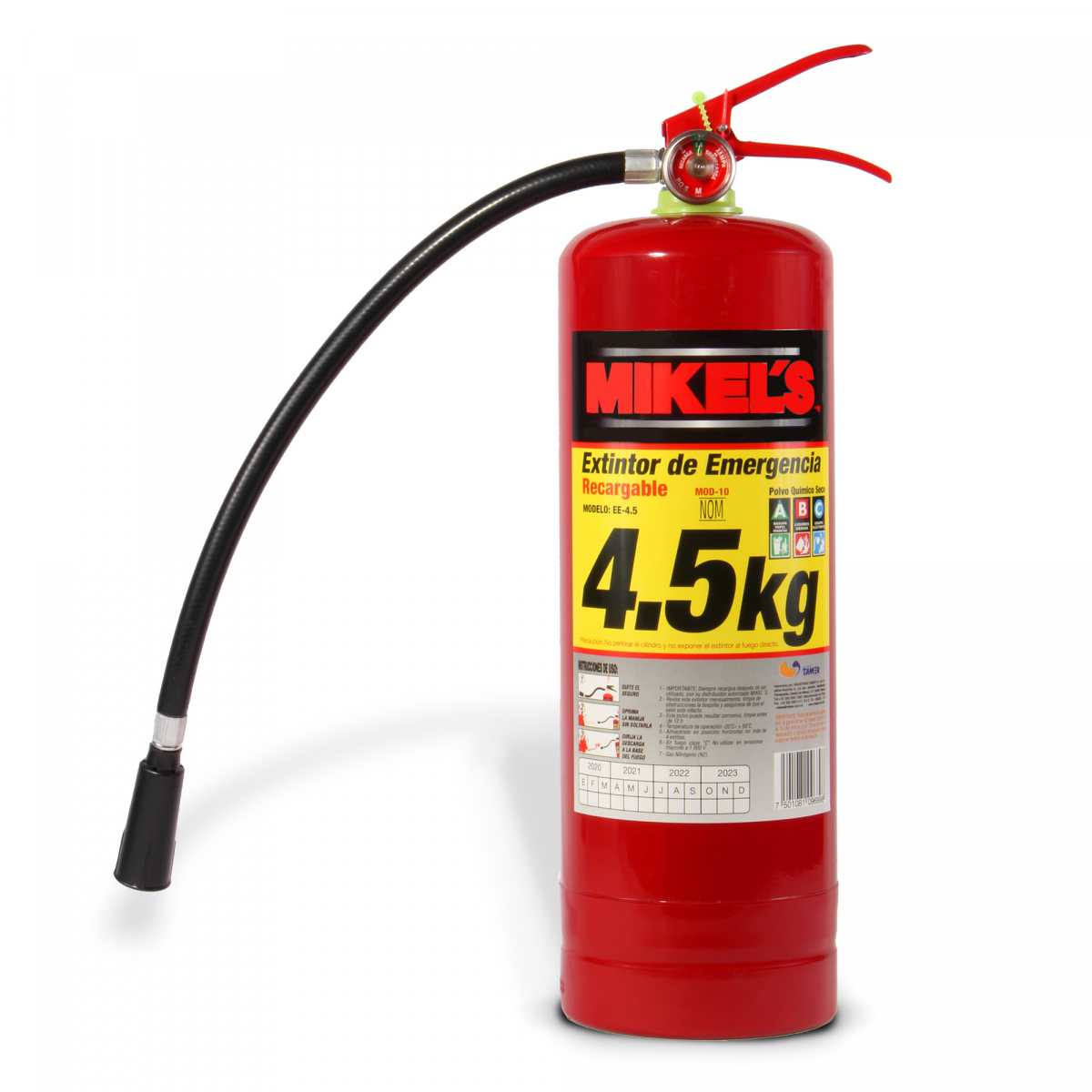 Extintor de Emergencia Recargable Mikel's EE-4.5 4.5 kg