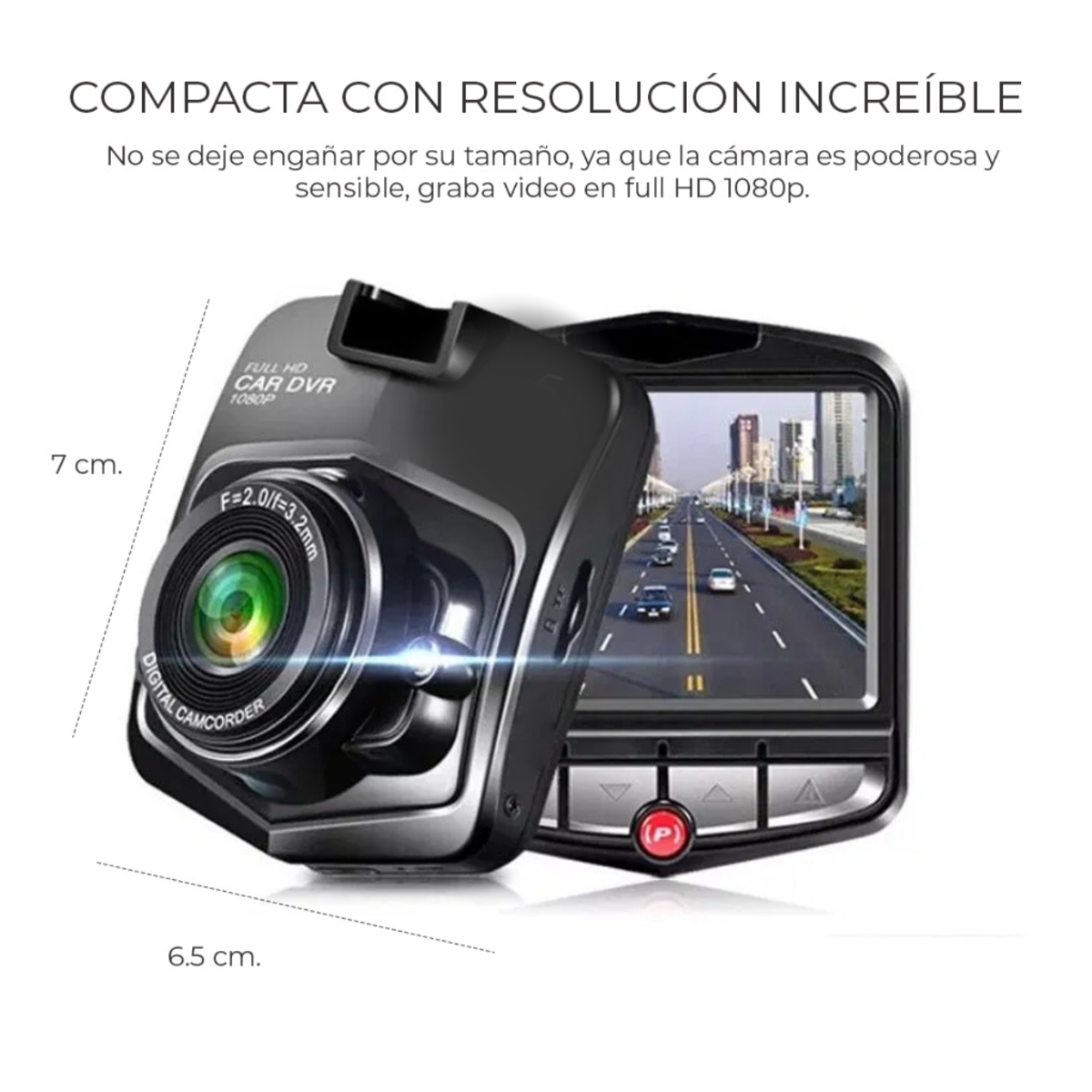 Foto 2 | Cámara Seguridad Para Auto Con Sensor Movimiento Full Hd