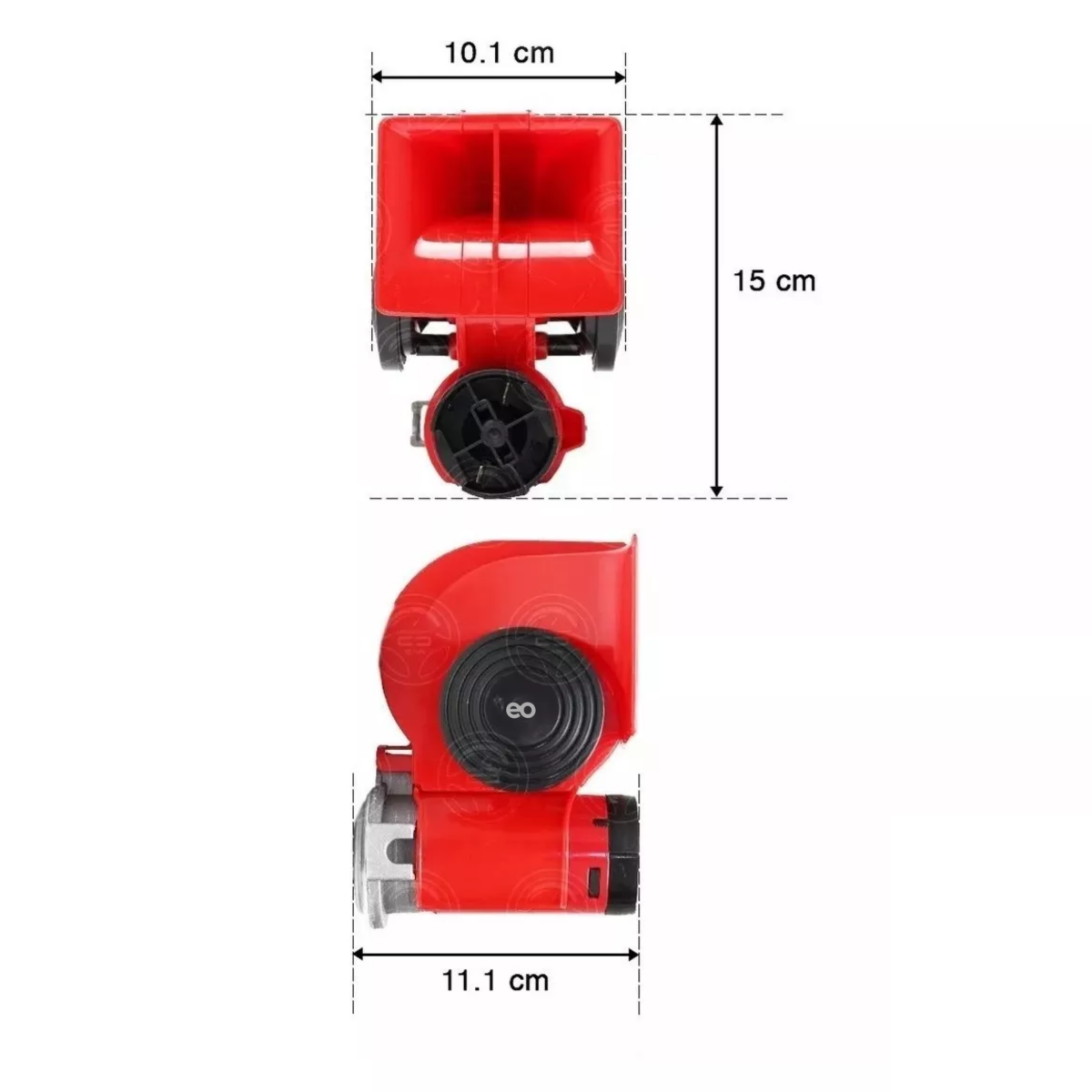 Foto 3 pulgar | Claxon Corneta Bocina Tono Tren Uso Rudo Súper Potente F1 Eo Safe Imports Esi-4330-1 Rojo