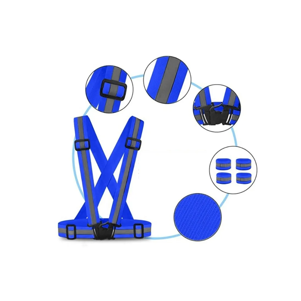 Foto 4 pulgar | Chaleco de Seguridad Malubero con Arnés Reflejante color Azul Rey