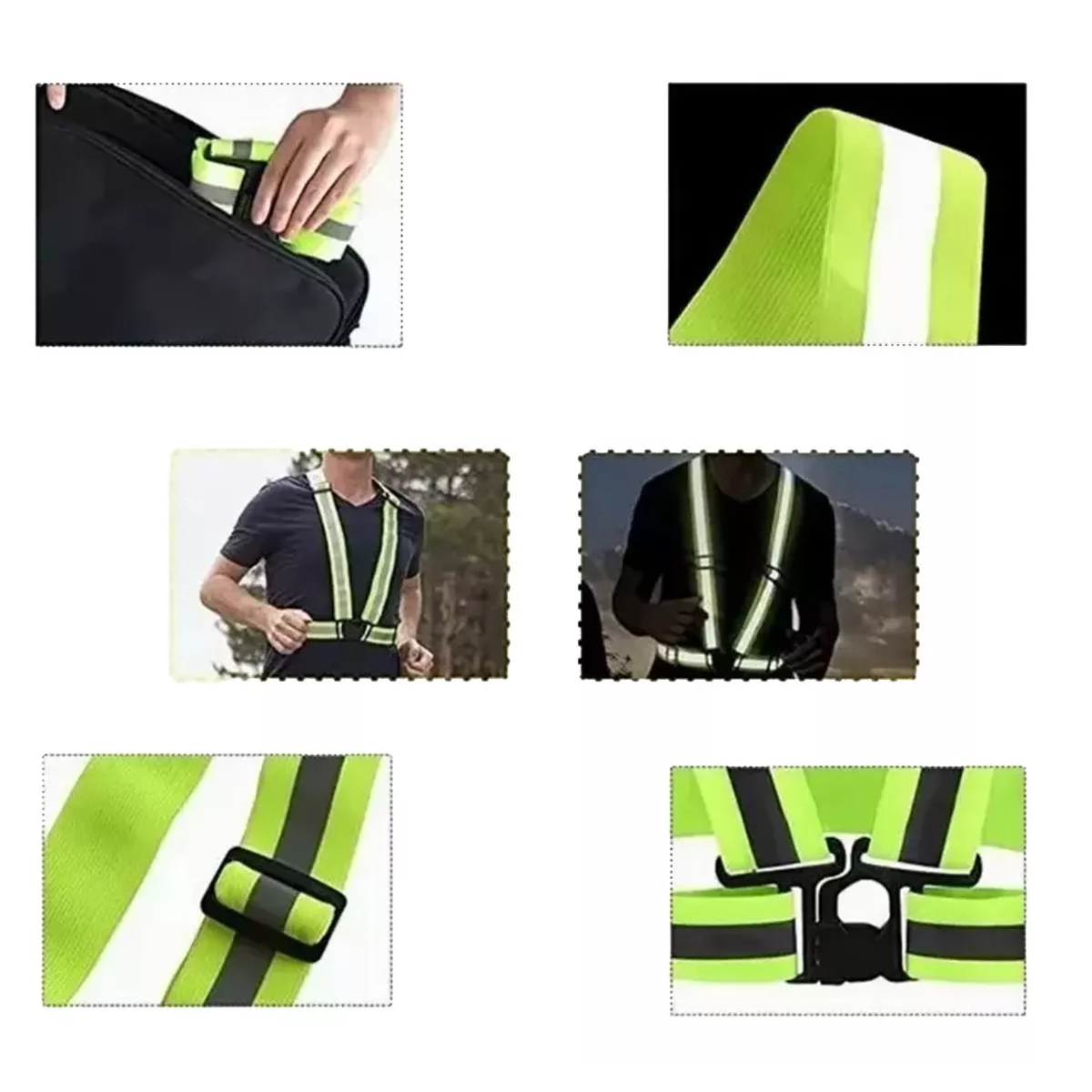 Foto 3 pulgar | Chaleco Arnés Reflectante para Motociclismo Eo Safe Imports Esi-10642 4 Piezas Multicolor