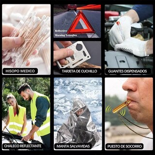 Foto 3 | Kit Emergencia Auto Seguidad 142 Pcs Soporte De Advertencia Eo Safe Imports Esi-12023 Multicolor