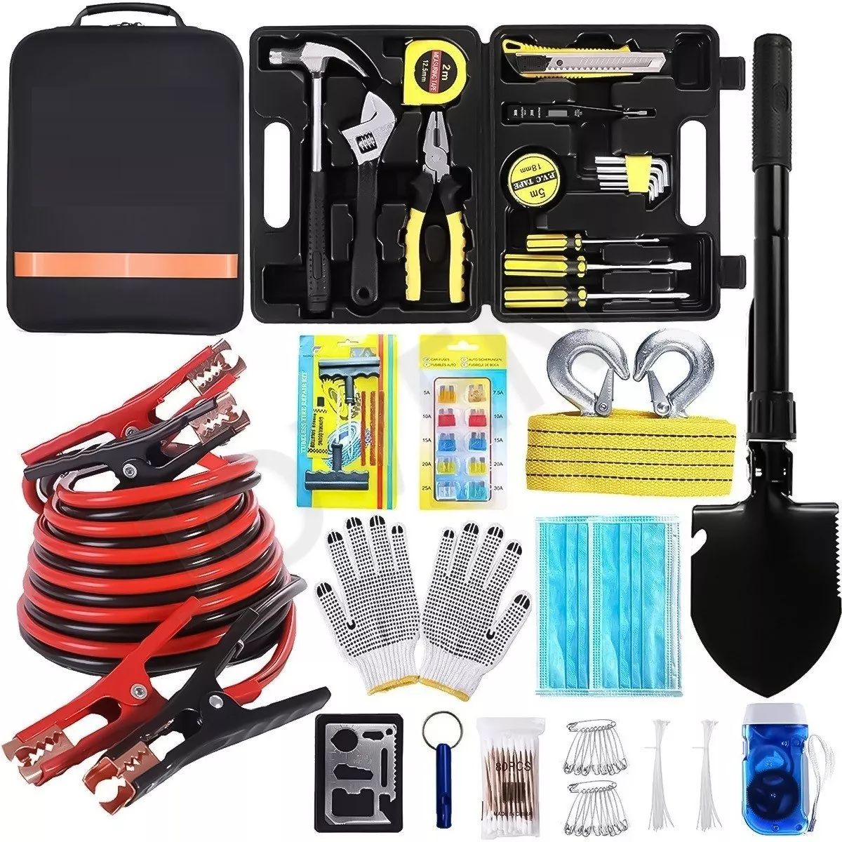 Kit Emergencia Auto Herramientas Seguridad 124 Piezas Eo Safe Imports Esi-12022 Multicolor