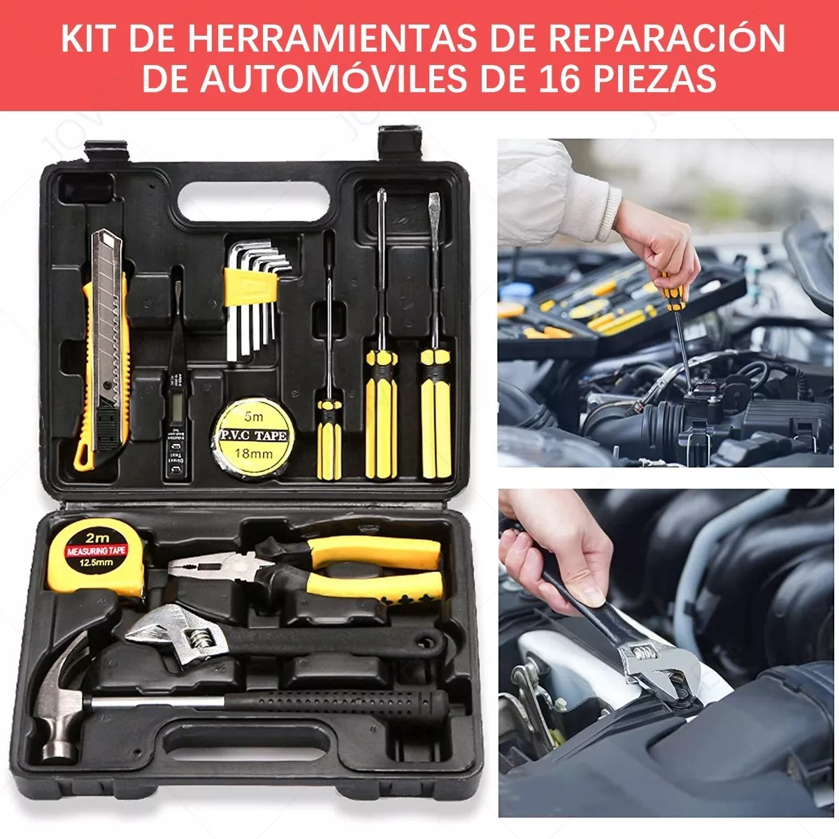 Foto 3 pulgar | Kit Emergencia Auto Herramientas Seguridad 124 Piezas Eo Safe Imports Esi-12022 Multicolor