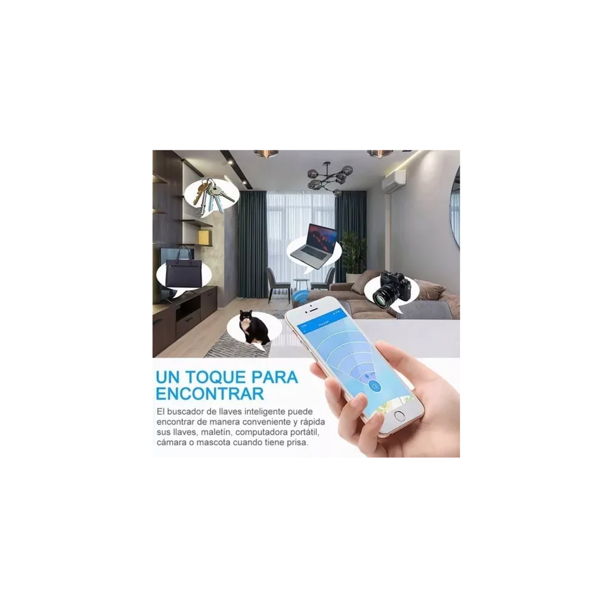 Foto 5 pulgar | Llavero Localizador Belug con Bluetooth