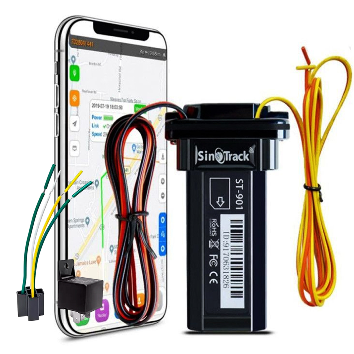 Foto 1 | Gps Localizador Auto Moto Sinotrack St901 Plataforma App Relay 4g