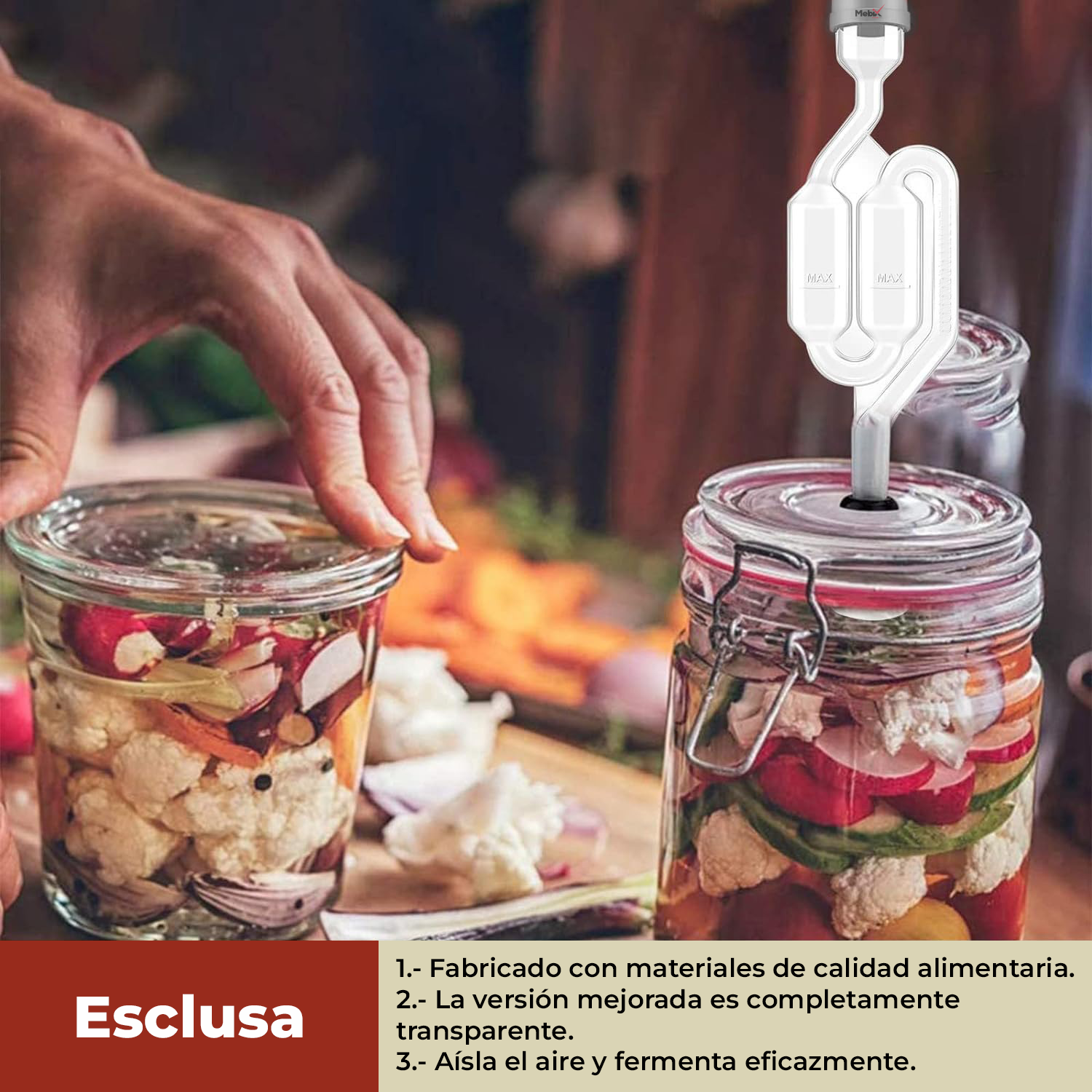 Foto 4 pulgar | Kit Bloqueo de Aire Doble Burbuja Mebix TRD para Hacer Vino y Cerveza