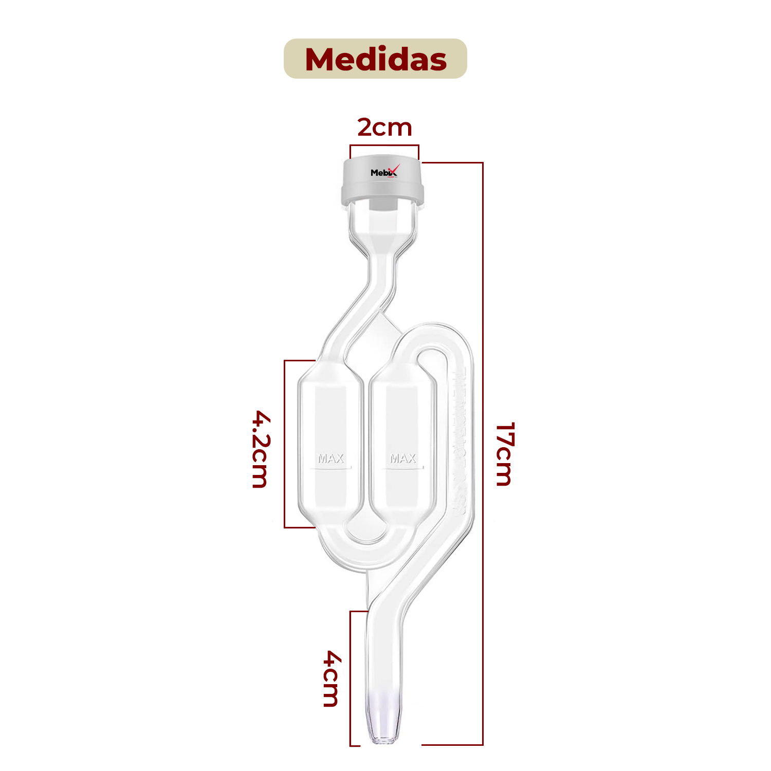Foto 5 pulgar | Kit Bloqueo de Aire Doble Burbuja Mebix TRD para Hacer Vino y Cerveza