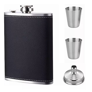 Foto 1 | Licorera Y Ánfora de Bolsillo de 8oz con Copas de Vino 236 ml Eo Safe Imports Esi-15443 Negro