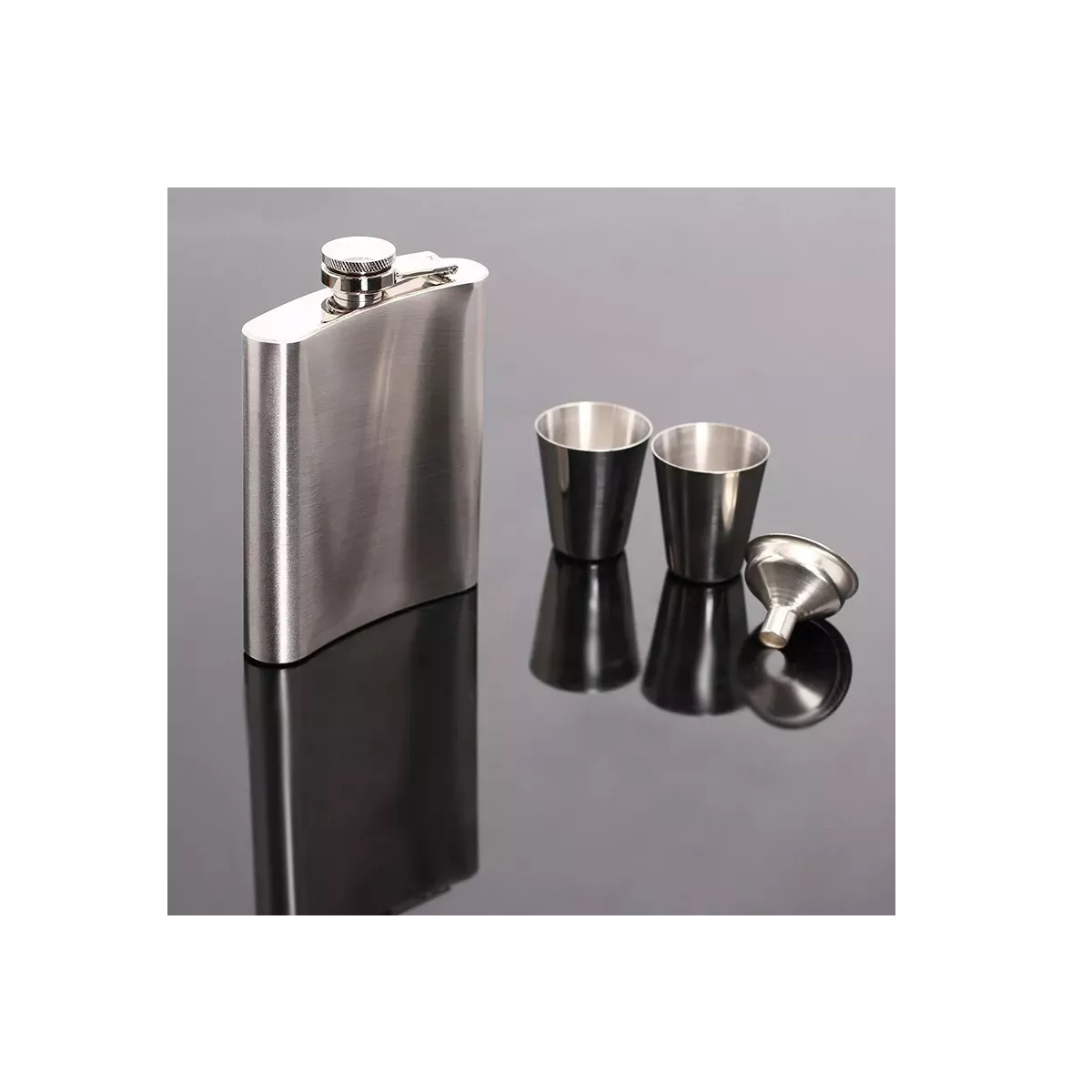 Set Licorera De 8 Oz, Acero Inoxidable Eo Safe Imports Esi-15444 Plata