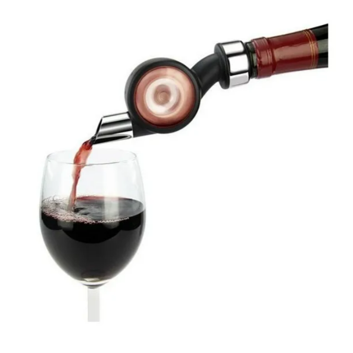 Foto 4 pulgar | Aireador Decantador de Vino Homehacks color Negro Dispositivo Giratorio con Base