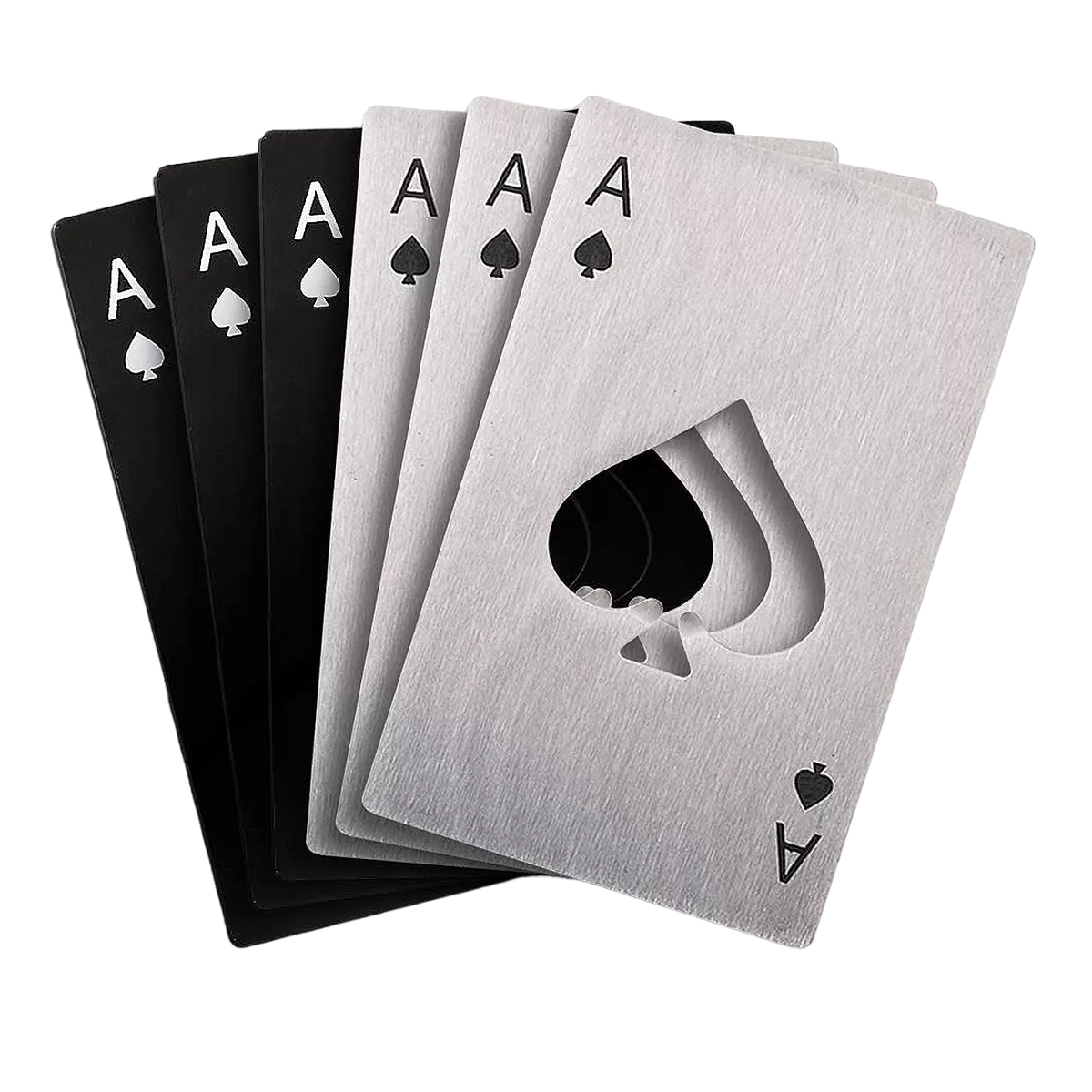 Foto 1 | 6 Piezas de Abrebotellas de Cartas BELUG color Plata con Negro de Acero Inoxidable