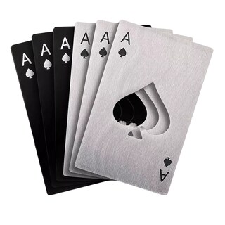 Foto 1 | 6 Piezas de Abrebotellas de Cartas BELUG color Plata con Negro de Acero Inoxidable