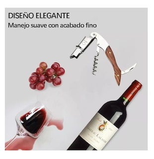 Foto 4 | Sacacorchos Profesional Descorchador Destapador Vinos 5 Pzs Mango De Madera