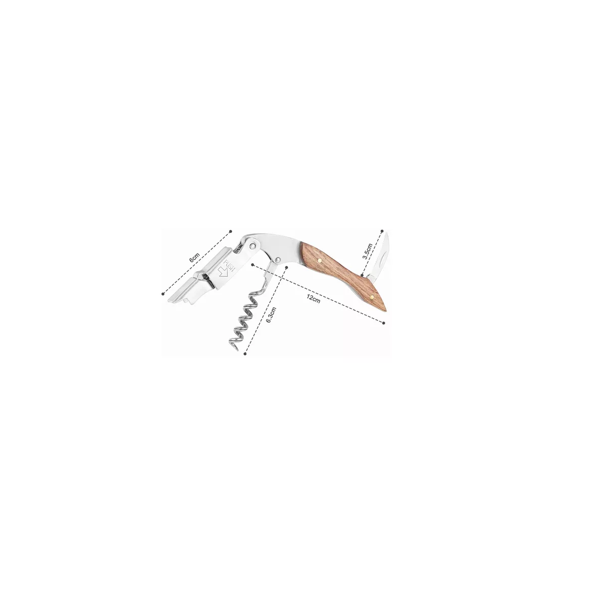 Foto 4 pulgar | Destapador Sacacorchos con Funda de Madera Eo Safe Imports Esi-15446