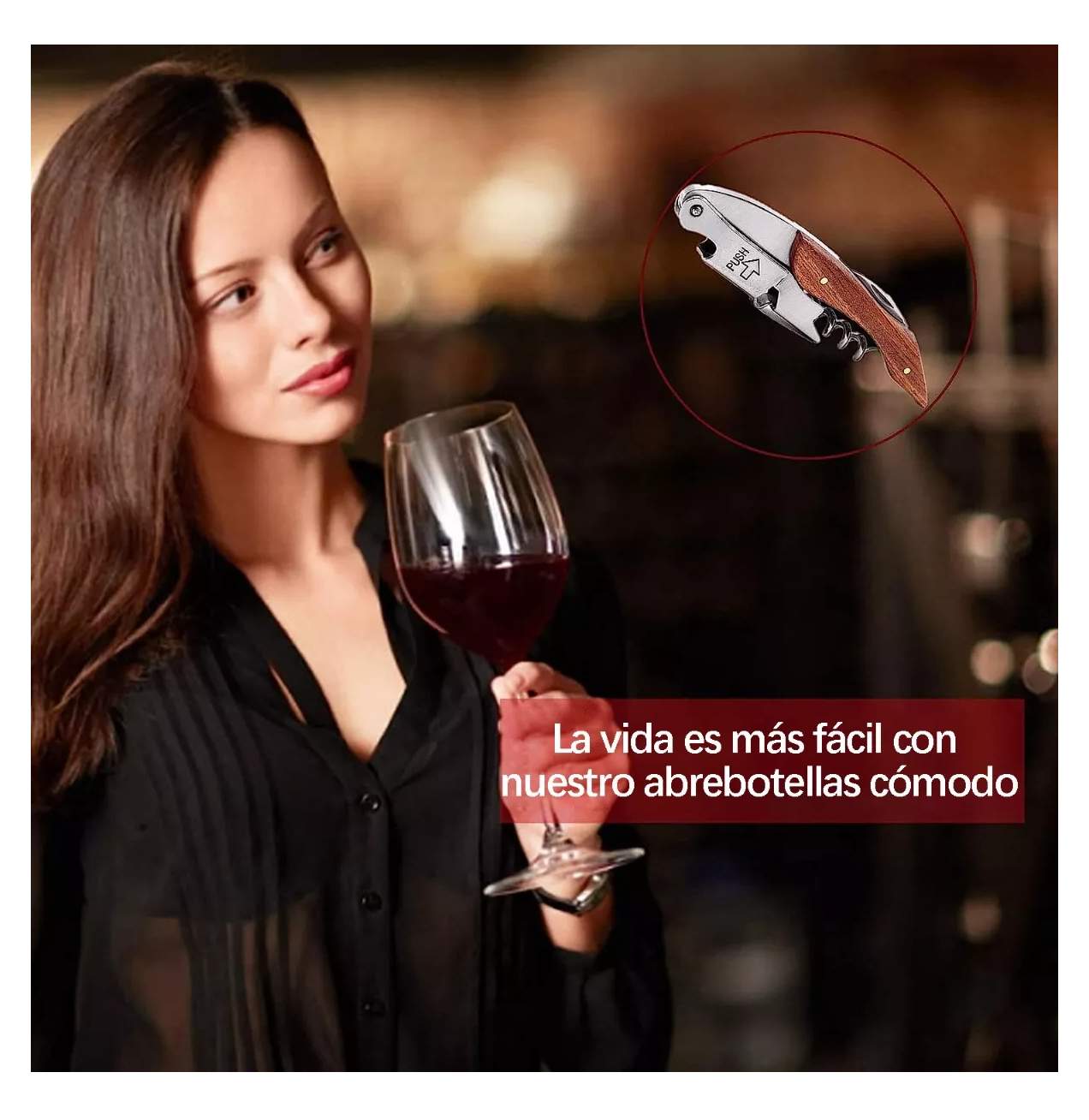 Foto 4 pulgar | Sacacorchos Profesional Lab.g Descorchador Destapador Vinos 5 Pzs Cafe Claro