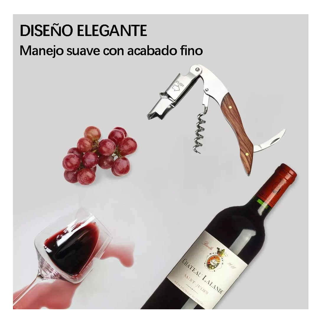 Foto 4 | Sacacorchos Profesional Lab.g Descorchador Destapador Vinos 5 Pzs Cafe Claro
