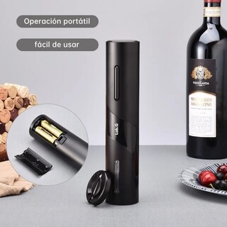 Foto 5 | Sacacorchos De Vino Eléctrico Reutilizable 7 En 1 Lab.g Negro