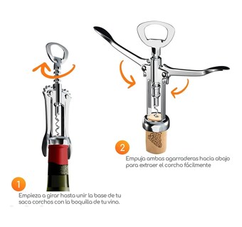Foto 4 | 3 Piezas Destapador De Vino/destapa Corchos/saca Corchos Plata