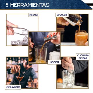 Foto 5 | Juego de Bar de 5 pz Chic Fantasy de Acero Inoxidable