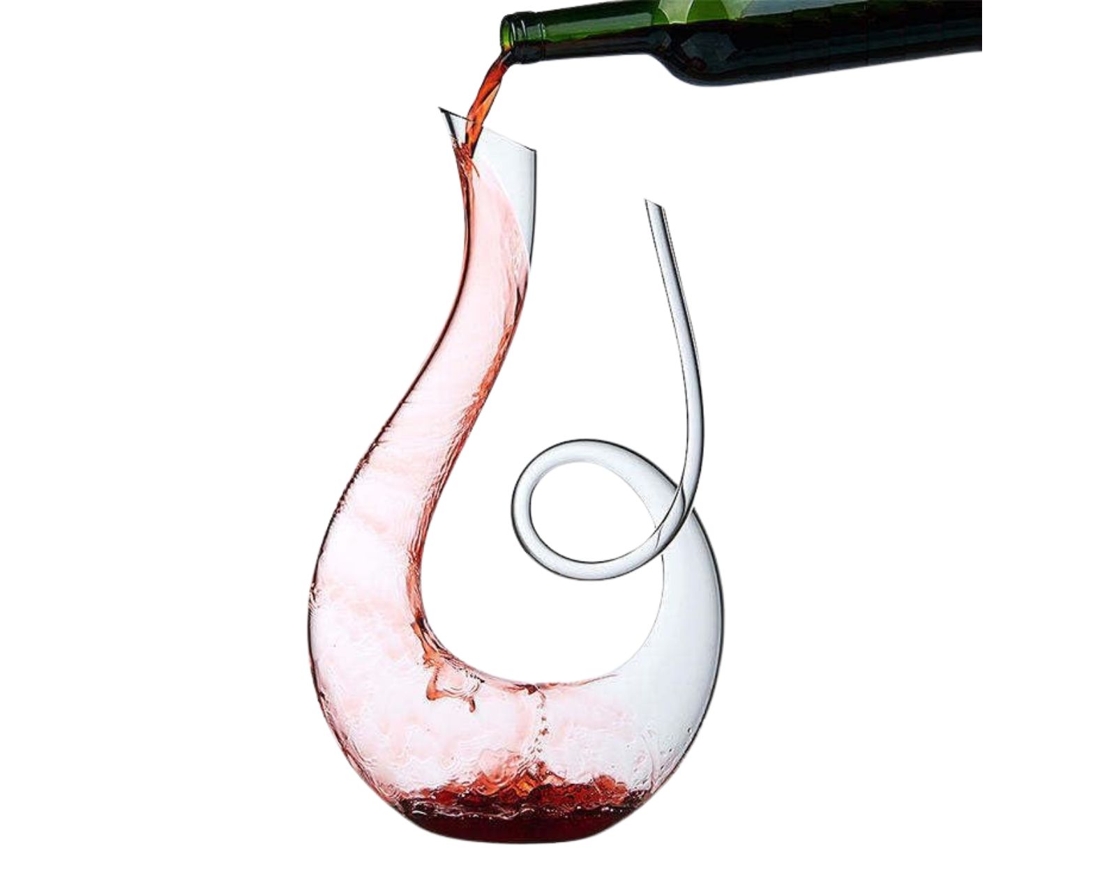 Foto 3 pulgar | Decantador Para Vino Soplado A Mano Con Capacidad 1000 ml Bluelander