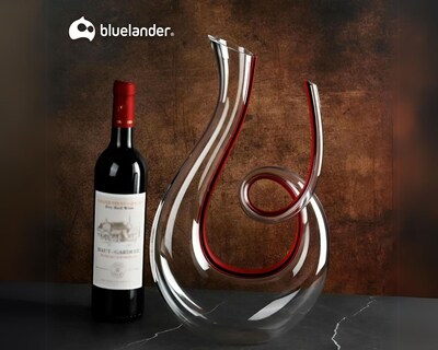 Foto 3 | Decantador Para Vino Soplado A Mano Con Capacidad 1000 ml Bluelander