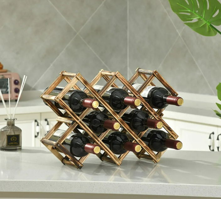 Foto 3 pulgar | Xtellar Soporte Elegante Y Portátil Para Botellas De Vino De Madera Premium