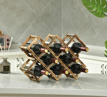 Foto 2 | Xtellar Soporte Elegante Y Portátil Para Botellas De Vino De Madera Premium