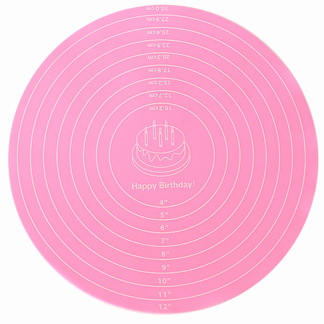 Tapete Silicón Redondo 30cm Hornear Cocina Repostería Aleissi 701206 Rosa $268