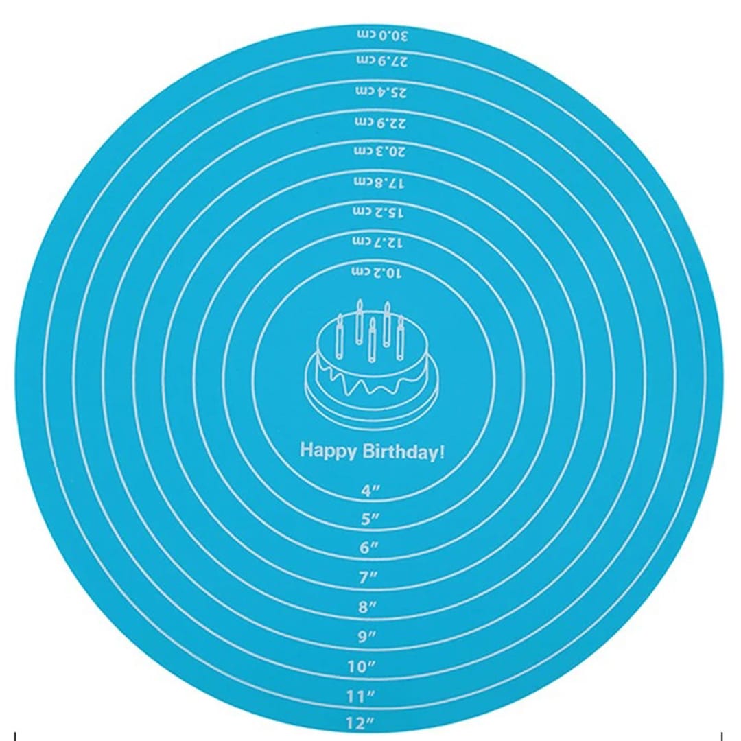 Tapete Silicón Redondo 30cm Hornear Cocina Repostería Aleissi 701208 Azul $268
