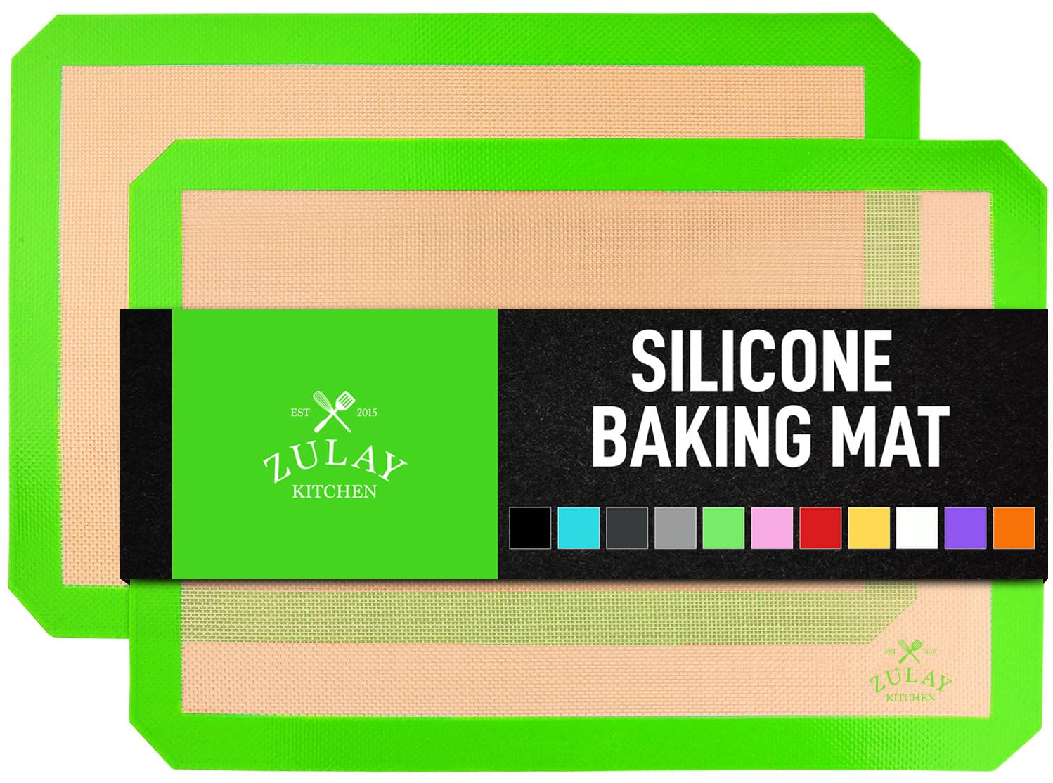 Juego de Tapetes de Silicona para Hornear Zulay Kitchen Verde 2 Piezas - Venta Internacional