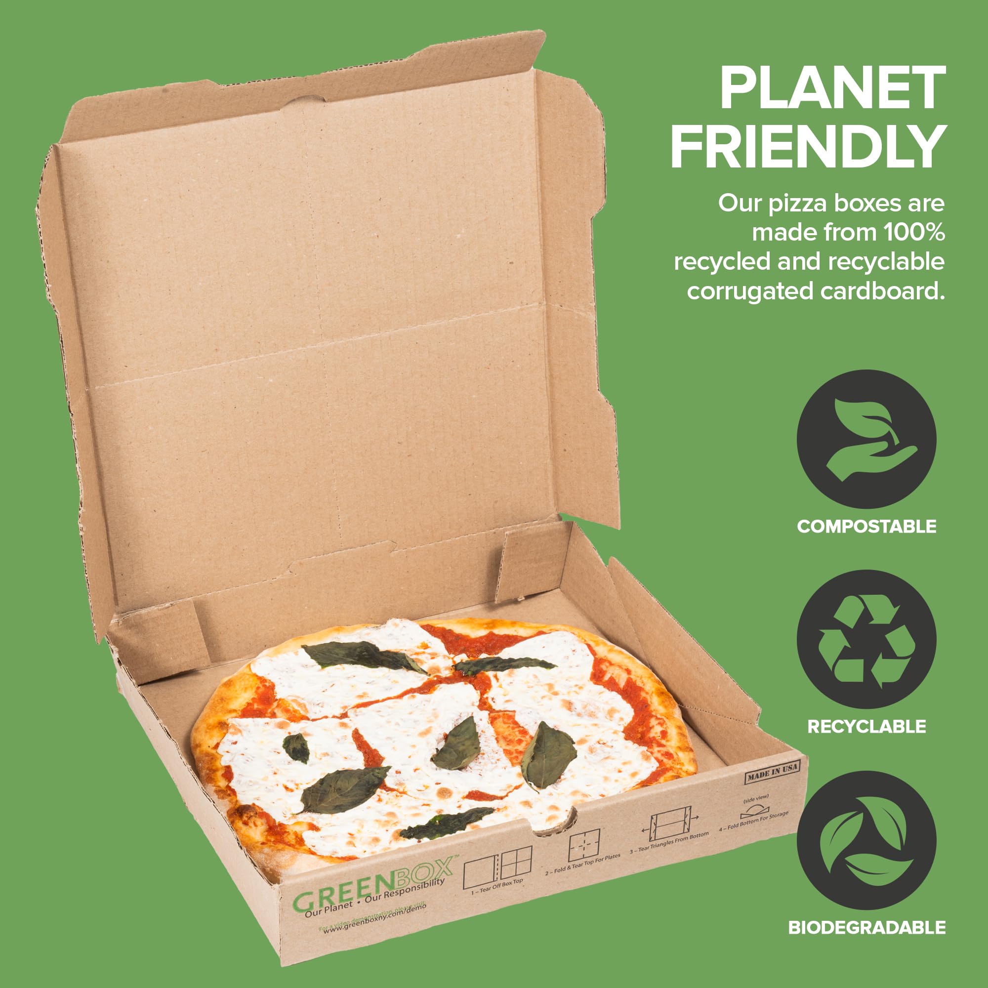 Foto 5 pulgar | Caja Para Pizza Stock Your Home Recycled Kraft  30 X 30 Cm  Paquete De 10 - Venta Internacional.