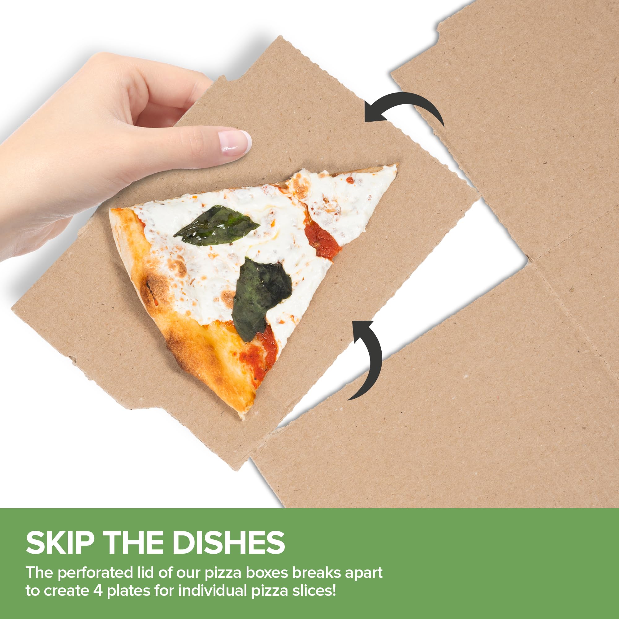 Foto 6 pulgar | Caja Para Pizza Stock Your Home Recycled Kraft  30 X 30 Cm  Paquete De 10 - Venta Internacional.