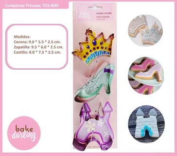 Foto 2 | Cortador Galleta Princesa 3 Pz