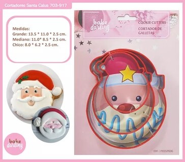 Foto 2 | Cortador Santa Claus 3 Pz