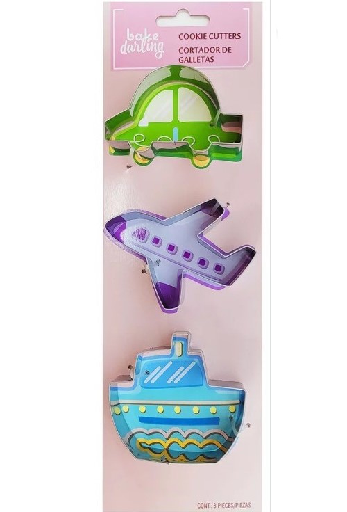 Cortador de Galletas Bake Darling Transportes 3 Piezas