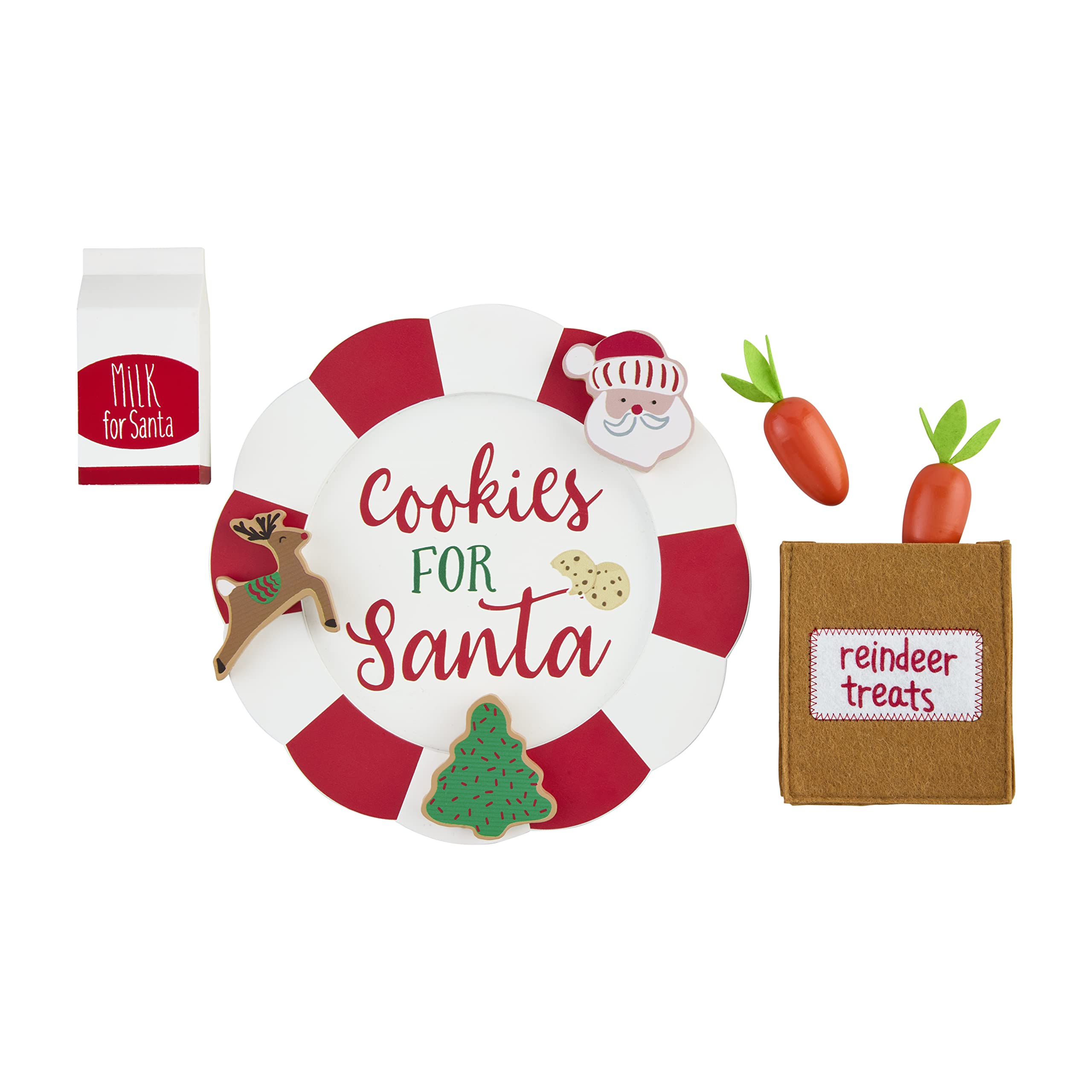 Set De Juego Mud Pie Para Niños Con Galletas Para Papá Noel Con Plato Y Leche - Venta Internacional.