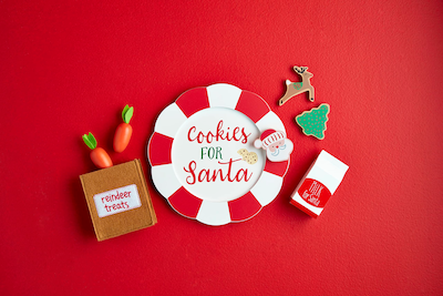 Foto 2 | Set De Juego Mud Pie Para Niños Con Galletas Para Papá Noel Con Plato Y Leche - Venta Internacional.