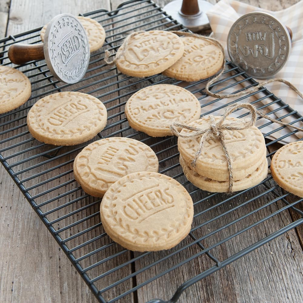 Foto 4 pulgar | Sellos para Galletas Nordic Ware Greetings de Aluminio Fundido Con Madera - Venta Internacional