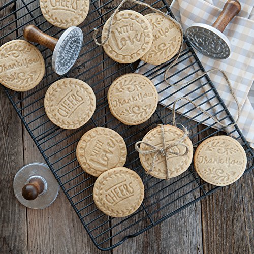 Foto 7 pulgar | Sellos para Galletas Nordic Ware Greetings de Aluminio Fundido Con Madera - Venta Internacional